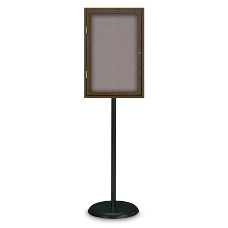 United Visual Products Corkboard, Double Door, Radius Frame, 60x36", Satin/Keylime UV7004-SATIN-KEYLIME